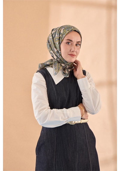 Silk Home Yaz Esintisi Eşarp 150002-06 Vizon, Bej, Lila Mavi, Sarı
