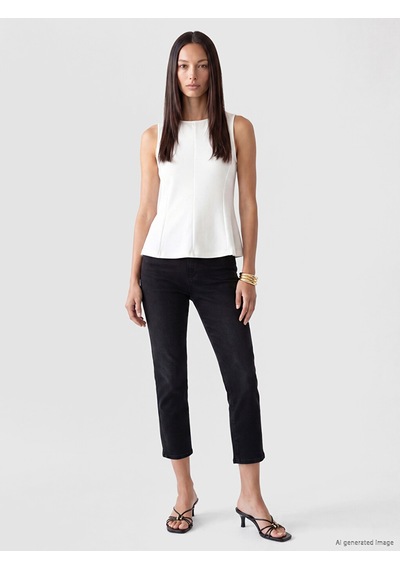 Lcw Everyday Beyaz Bisiklet Yaka Peplum Bluz