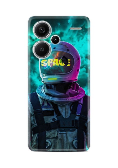 Redmi Note 13 Pro 5g Kılıf Kılıf Desenli Silikon Platinium Series Space 1854