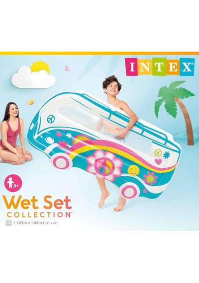 Intex 58728 Harika Minibüs Yatak 178 Cm, Su Sporları, Plaj Malzem Çok Renkli