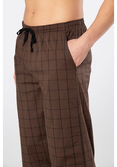 Cacharel Erkek Dokuma Pijama Tek Alt 2240/kahve 1 Kahverengi