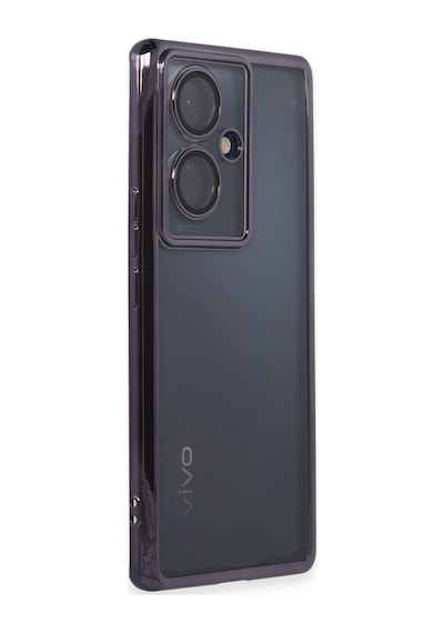 Vivo V29 Lite Uyumlu Kılıf Lensli Silikon - Mor