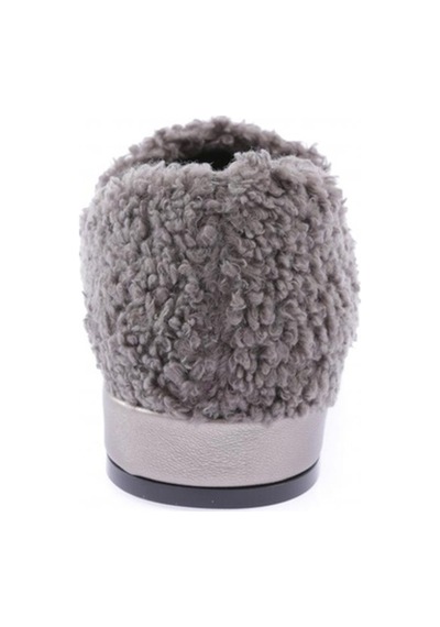 Dgn 5270-424 Metal Tokali Peluş Kadin Oxford Ayakkabi 5270-424-R13304 Gri