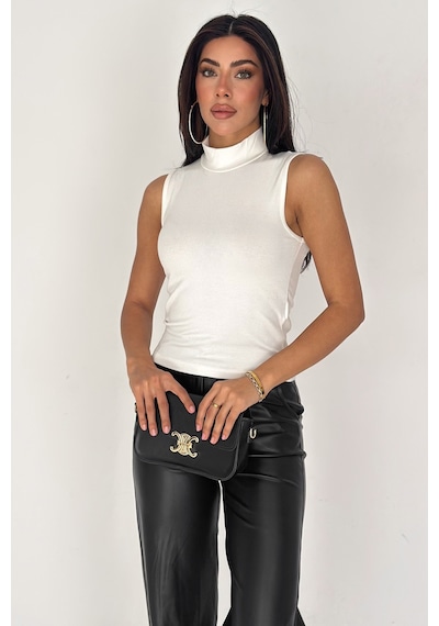 Noa & Noa Kadın Kolsuz Boğazlı Basic Body Sleek Core Beyaz Noa & Noa Kadın Kolsuz Boğazlı Basic Body Sleek Core Beyaz
