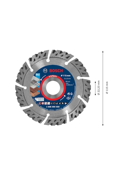 Bosch Expert Multimaterial Elmas Disk 115 X 22,23 X 2,2 X 12 Mm