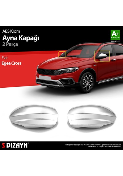 S-Dizayn Fiat Egea Cross Abs Krom Ayna Kapağı 2 Prç. 2020 Üzeri