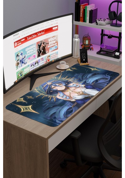 Layla Genshin Impact Anime Oyuncu V4 - 90x40 Xxl Gaming Mouse Pad Fare Altlığı