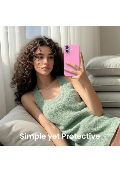Apple Uyumlu iPhone 17 Içi Kadife Lansman Kılıf Ve Seramik Tam Kaplayan Cam Ekran Koruyucu Açık Pembe