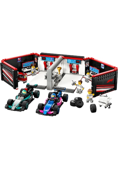 LEGO® City F1® Garajı ve Mercedes-AMG ve Alpine Arabaları 60444 -7 Yaş ve Üzeri Çocuklar için Yarış Arabası İçeren Oyuncak Yapım Seti(678P)
