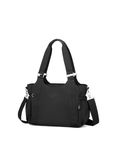 Smart Bags Günlük Orta Boy Su Geçirmez Krınkıl Kumaş Kadın Omuz Çantası Siyah 32510544