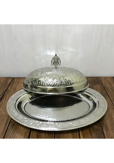 35 Cm İşlemeli Bakır Kayık Sahan Gümüş