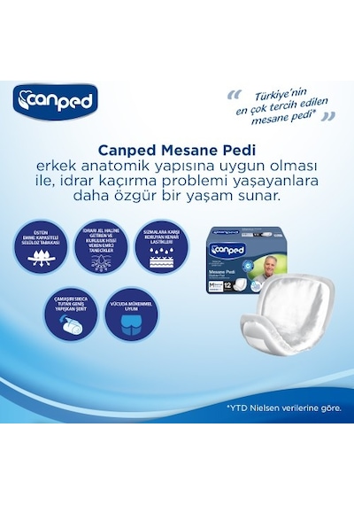 Canped Mesane Pedi Erkek 12 Li X 6 Adet PKT.CANPED.126 M