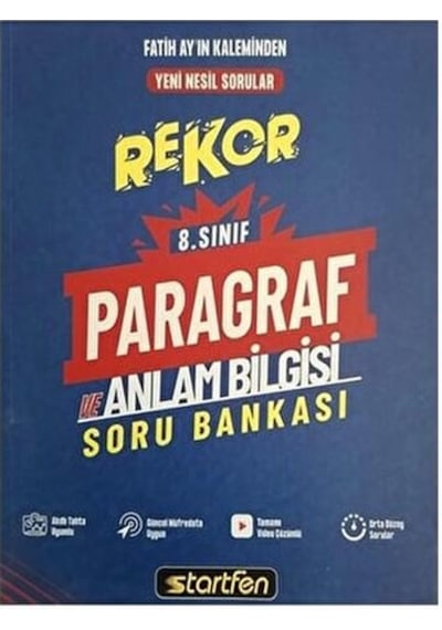 8.Sınıf Paragraf ve Anlam Bilgisi Rekor Soru Bankası -  Startfen Yayınları