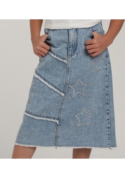Xo Kids Kız Çocuk Etek 4-8 Yaş 25137 Mavi