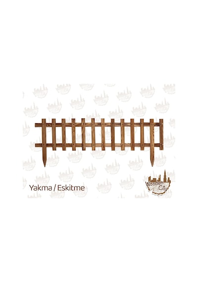 Ahşap Çit Bahçe Çiti Ahşap Bahçe Çiti Dekor Çit 120x30 Çit