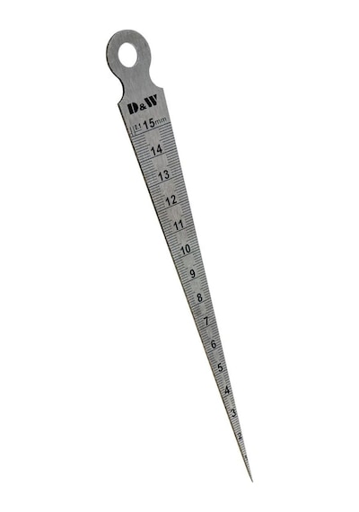 Dw Üçgen Delik Ölçme Cetveli 1-15 Mm