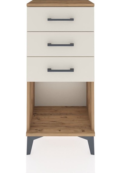 Arges Komodin 3 Çekmeceli 44x30x96 Çam-aytaşı Çam