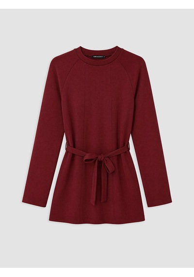 Lcw Modest Bordo Soft Touch Kadın Sweatshirt Tunik