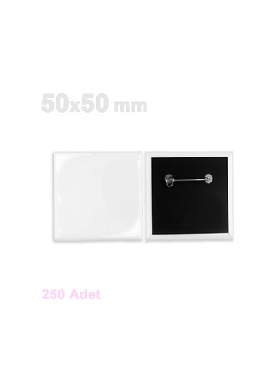 Kare Rozet - 250 Adet 50x50mm Uv Baskıya Uygun