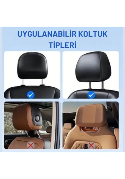 Katlanabilir Ayarlanabilir Suni Deri Araç Yastığı Oto Seyahat Yastığı Araç Boyunluk Oto Yastık Açık Ceviz