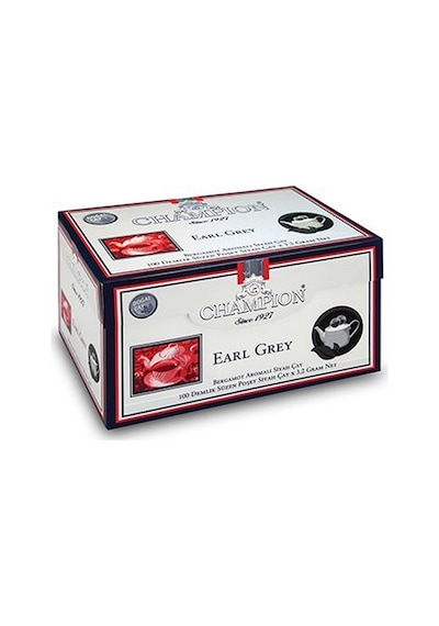 Champion Earl Grey Bergamot Aromalı Siyah Süzen Demlik Poşet Çay 100 x 3.2 G