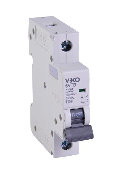 6vtb-1c25 Otomatik Sigorta 6ka C Tipi 1 Kutup 25a