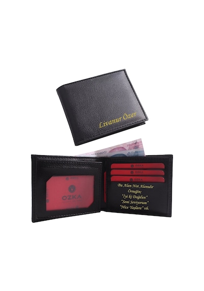 Ozka Leather Collection Erkek Deri Cüzdan Özel Not Ekle