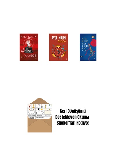 4 Gün 3 Gece + Taksiii + Her Yerde Kan Var Midi Boy + Okuma Sticker'ları