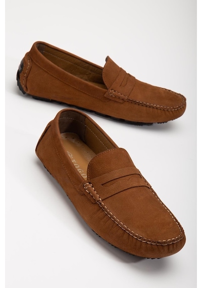 Dilimler Ayakkabı Hakiki Deri Nubuk Rok Kolej Model Taba Erkek Günlük Loafer Ayakkabı-3038-Taba Dilimler Ayakkabı Hakiki Deri Nubuk Rok Kolej Model Taba Erkek Günlük Loafer Ayakkabı-3038-Taba