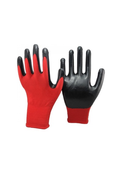 Kaanflex Kf-444-r No:10 Kırmızı-siyah 12 Li Nitril Eldiven