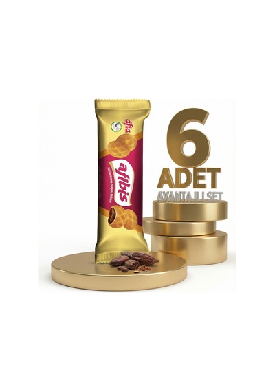 Afia Afibis Kakao Krema Dolgulu Bisküvi 6x75 Gr