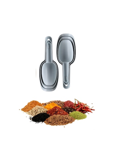 6 Adet Baharat Küreği, Un Şeker Bakliyat Kakao Mama Deterjan Erzak Kaşığı 6 Lı Set 2x 3 Boy Yeşil Yeşil