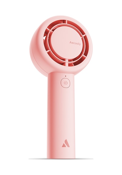 Aecooly Pb01 İç Spiralli Çift Halka Hava Akışı Teknolojili 5 Kademeli Soğutucu El Fanı Pembe