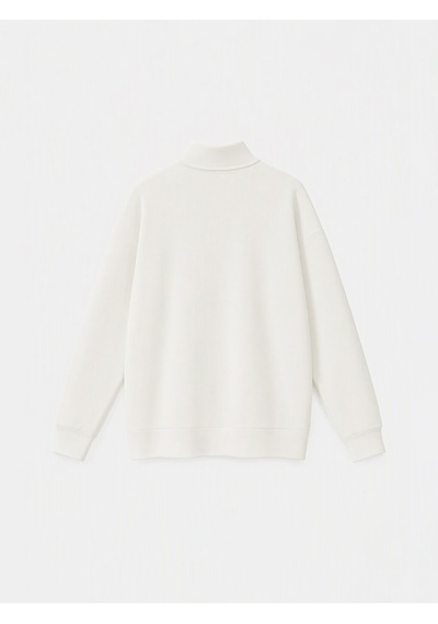 Lcw Comfort Beyaz Dik Yaka Soft Touch Kadın Sweatshirt