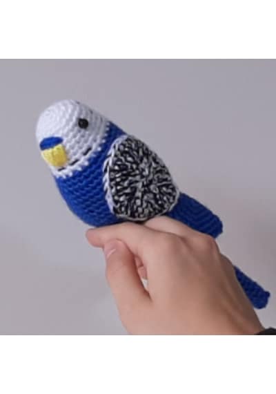 Amigurumi Kuş Oyuncak Muhabbet Kuşu Lacivert  KIrçıllı