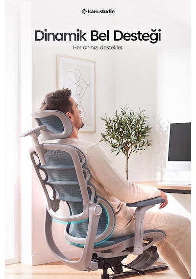 Rosso Ergonomik Çalışma Koltuğu - Mavi Rosso Ergonomik Çalışma Koltuğu - Mavi