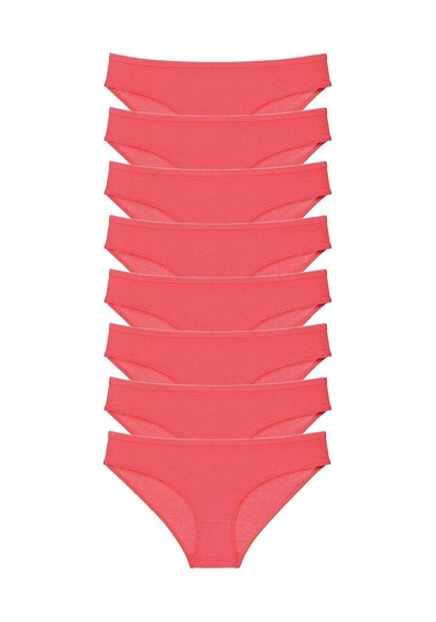 Royaleks 8 adet Süper Eko Set Likralı Kadın Slip Külot Fuşya RYL-EKO8008 Fuşya