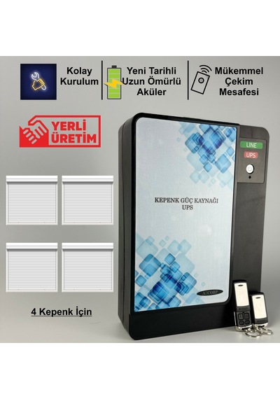 Azcorp Kepenk Güç Kaynağı Ups 1000watt 4 Çıkışlı Ve 2 Kumandalı