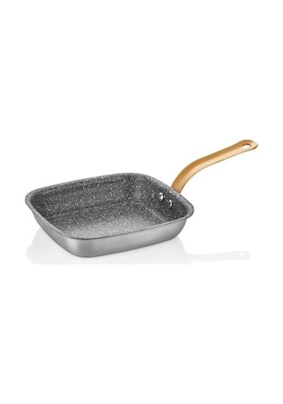 Alu Granit Kare Tava 14x12cm Gri