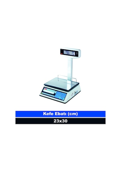 Tem Ege 15 Kg 2 Gr Fiyat Hesaplamalı Terazi Onaylı 23x30 Cm Kefe