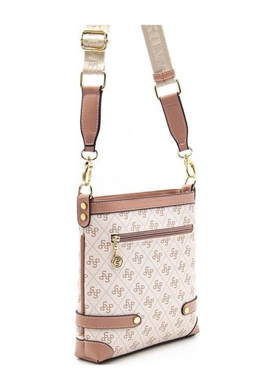 Silver Polo Sp1120 Kadın Çapraz Çanta Monogram Pembe-somon
