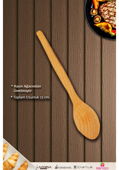 Doğal Diş Budak Ağacı Standlı Ahşap Kayın Ağacı Kaşık Seti Yemek Kaşık Seti Ahşap Kaşıklık 6 Parça Ahşap