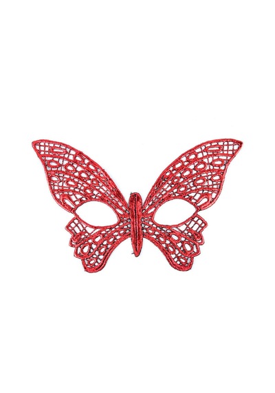 Kırmızı Dantel Masquerade Maskesi 7 No +0