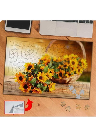 Güzel Sarı Ay Çiçeği Bitkisi 240 Parça Puzzle Yapboz-ks70235