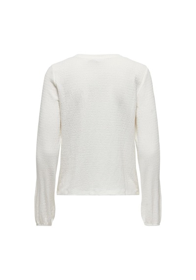 Only Minimalist Oversize Uzun Kol Crop Bluz - Günlük Şıklık Ekru