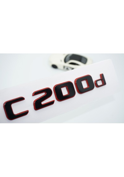 Dk Tuning C 200d Bagaj Kırmızı Siyah Abs Yazı Logo Benz İle Uyuml