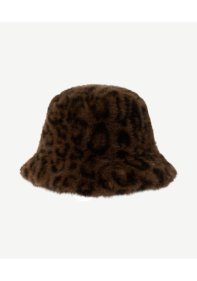 Yargıcı Leopar Desenli Kloşe Şapka 26kksp6005x 003 Kahverengi