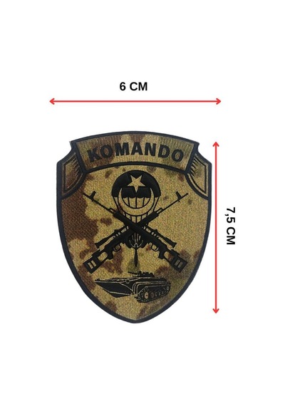 Single Sword Komando Yazılı Kabartmalı Plastik Cırtlı Arma Patch Diğer