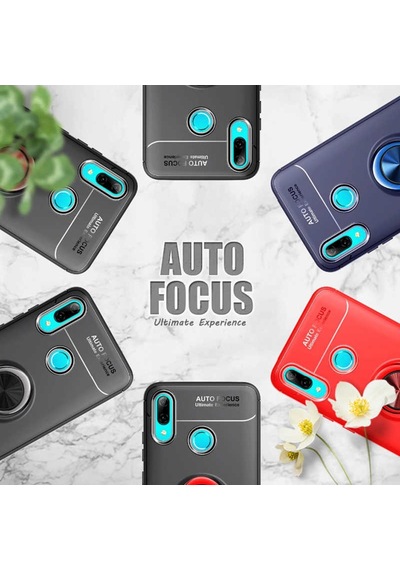 Huawei Y6 2019 Kilif Yüzüklü Magnetli Ravel Case 357682743