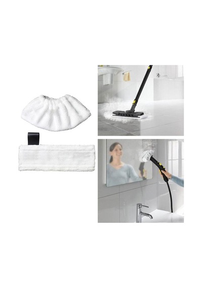 Karcher Beyaz Buharlı Temizlik Makinesi Bez Seti Beyaz